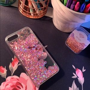 Water with Holo holographic glitter iPhone case